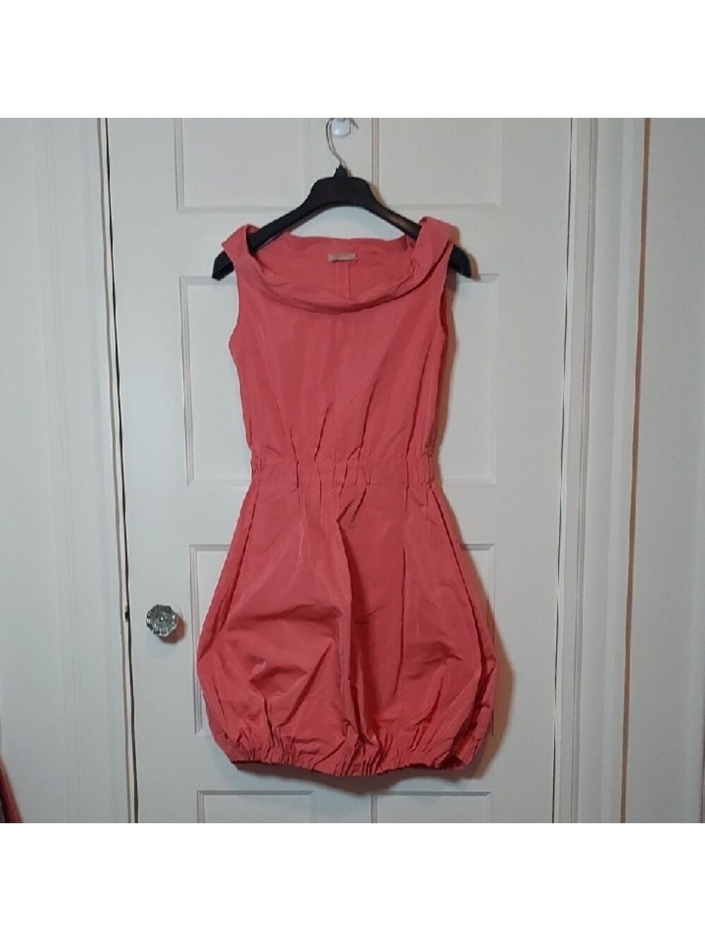 Nina Ricci Coral Pink Salmon Avant Garde Bubble Hem Dress Size 38 US 6